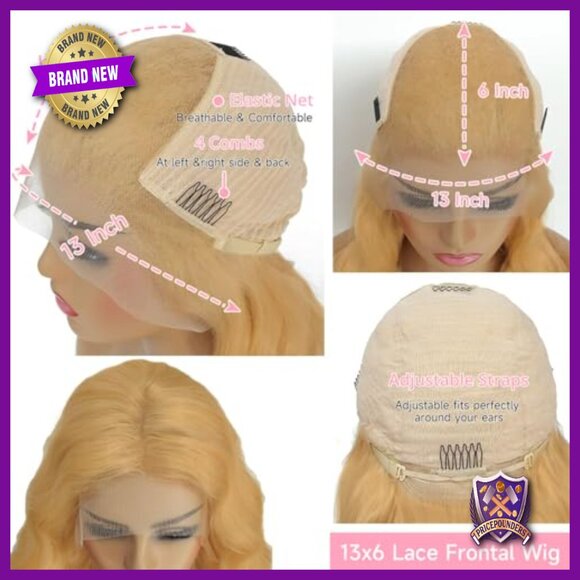 13x6 Lace Front Human Hair Wig 24 Inch 220 Density Body Wave main image 6